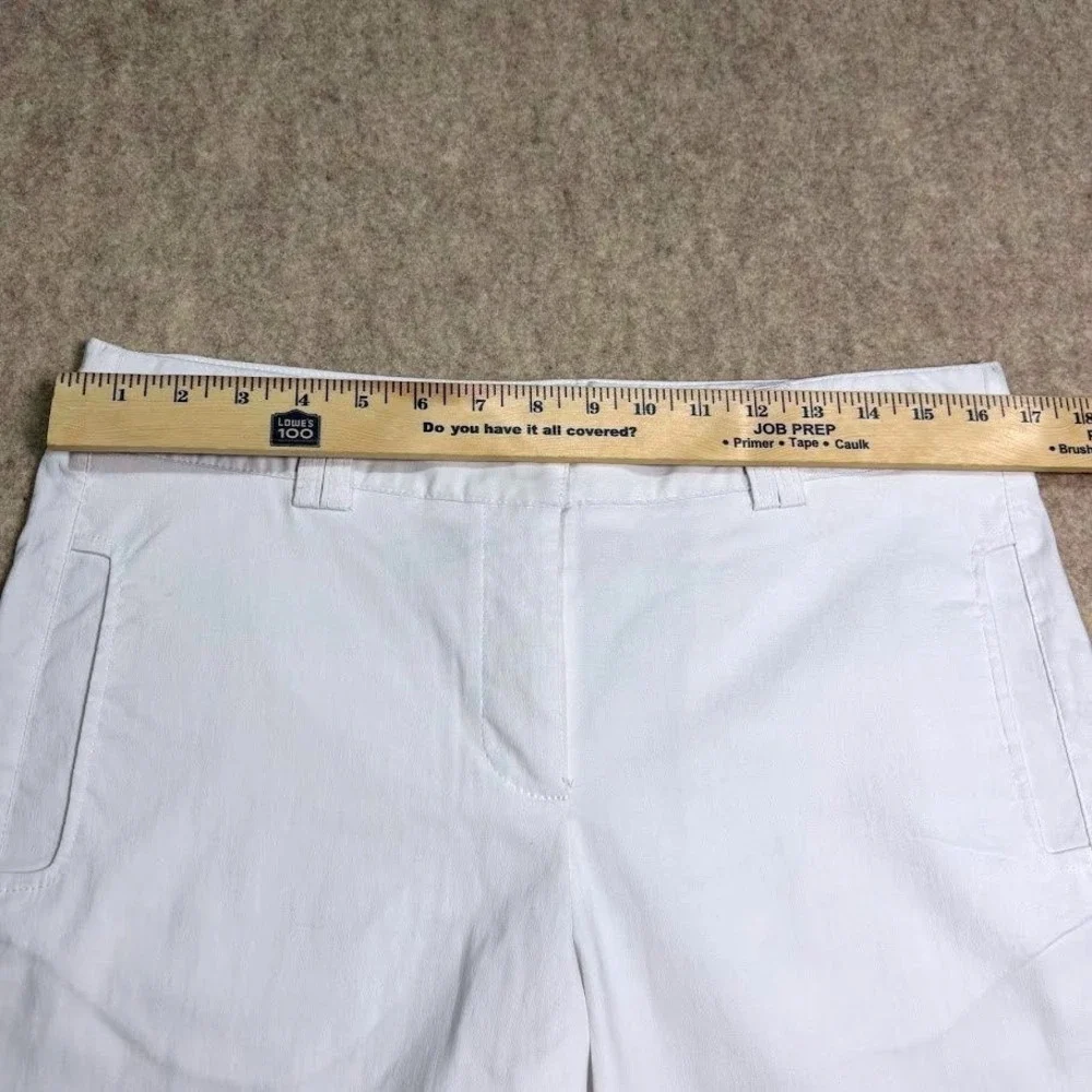 Bette‎ & Court Golf Shorts Womens 10 White Cotton Bermuda Preppy Coastal Classic